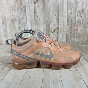 Nike Air VaporMax 2019 Peach‎ Pink Gray Women's Running Shoes CQ9703 600 Size 8